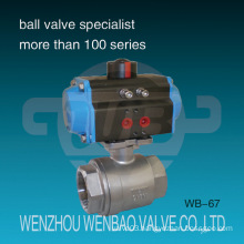 Pneumatic Actuated Two Piece BSPT AISI316 Ball Valve